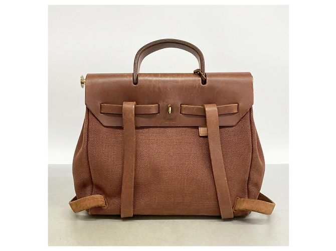 Hermès Zaino Hermes Herbag Ad PM Marrone - vista 13