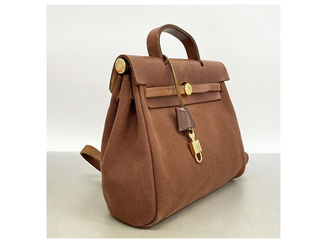 Hermès Zaino Hermes Herbag Ad PM Marrone - vista 2
