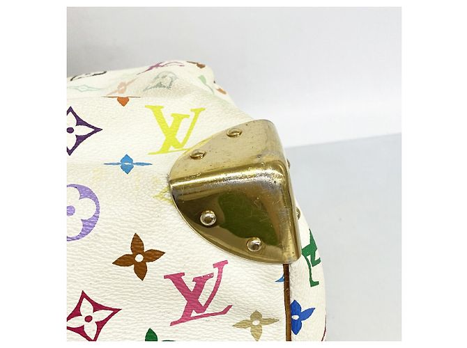 Borsa Louis Vuitton Monogram Multicolor Speedy 30 M92643 Blanc Bianco - vista 11