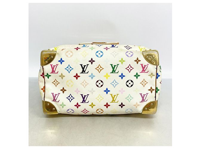Borsa Louis Vuitton Monogram Multicolor Speedy 30 M92643 Blanc Bianco - vista 3