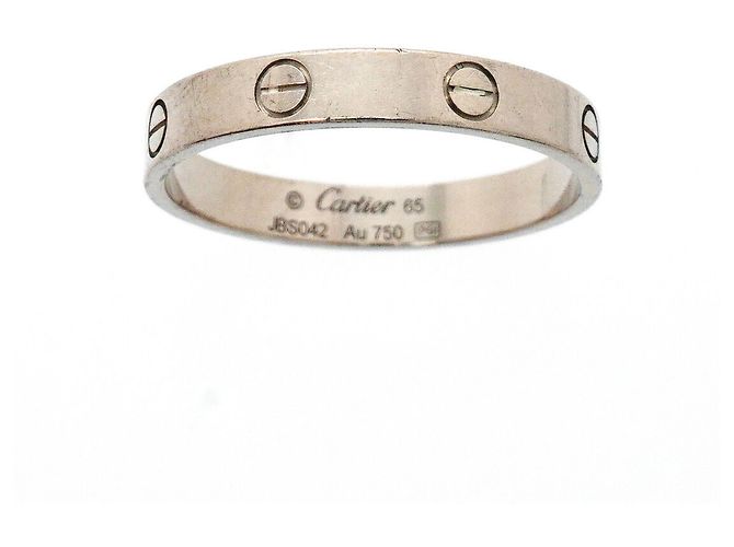 Bague Mini Love Cartier en or blanc 18K - vue 2