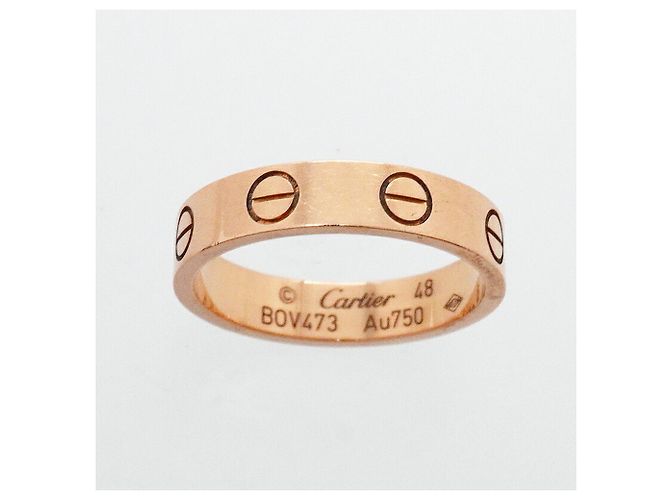 Anello Mini Love Cartier in oro rosa 18K - vista 2