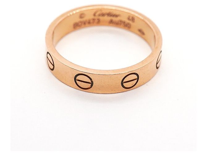 Anello Mini Love Cartier in oro rosa 18K - vista 3