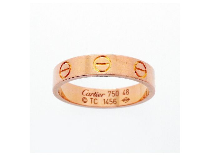 Anello Mini Love Cartier in oro rosa 18K - vista 2