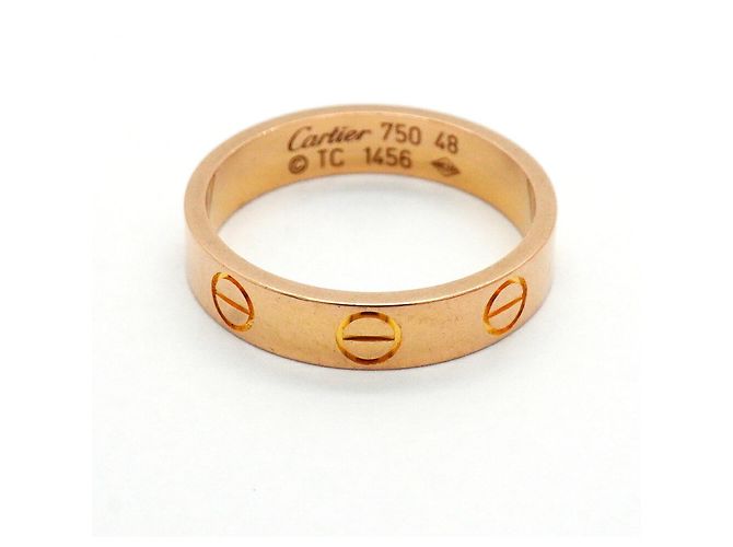 Anello Mini Love Cartier in oro rosa 18K - vista 3