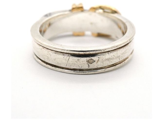Ring Hermès Anello Hermes Ceinture in Oro Giallo e Argento - vista 5