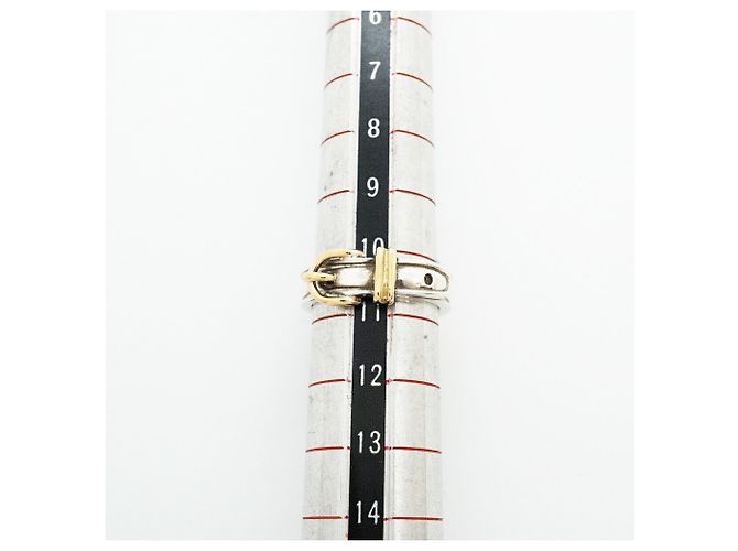 Ring Hermès Anello Hermes Ceinture in Oro Giallo e Argento - vista 6