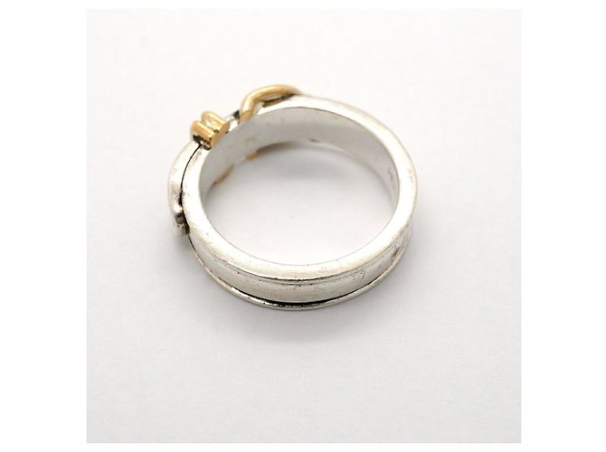 Ring Hermès Anello Hermes Ceinture in Oro Giallo e Argento - vista 8