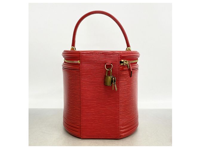 Borsa Louis Vuitton Epi Cannes Rosso - vista 8