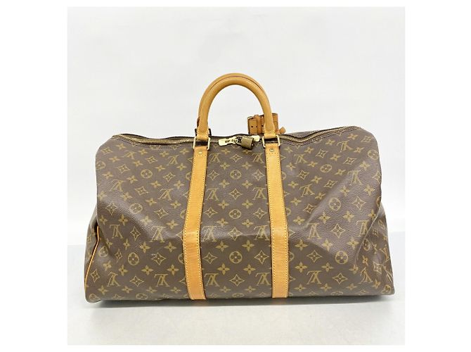Louis Vuitton Boston Monogram Keepall 50 Marrone - vista 10