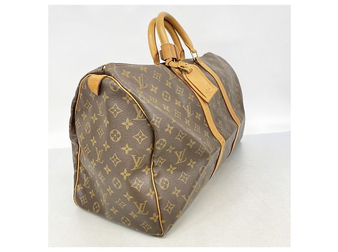 Louis Vuitton Boston Monogram Keepall 50 Marrone - vista 2