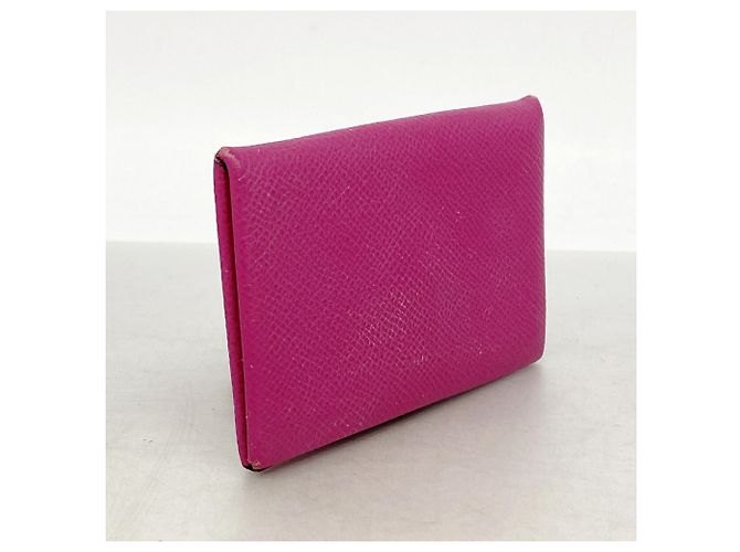 Hermès Tarjetero Hermes Calvi Rose Purple Púrpura - vista 2