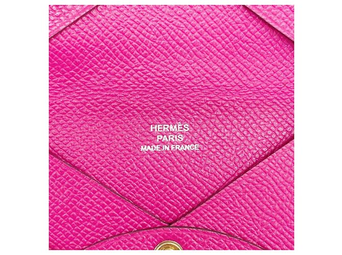 Hermès Tarjetero Hermes Calvi Rose Purple Púrpura - vista 4