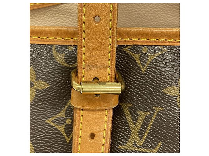Borsa Tote Louis Vuitton Monogram Bucket GM Marrone - vista 10