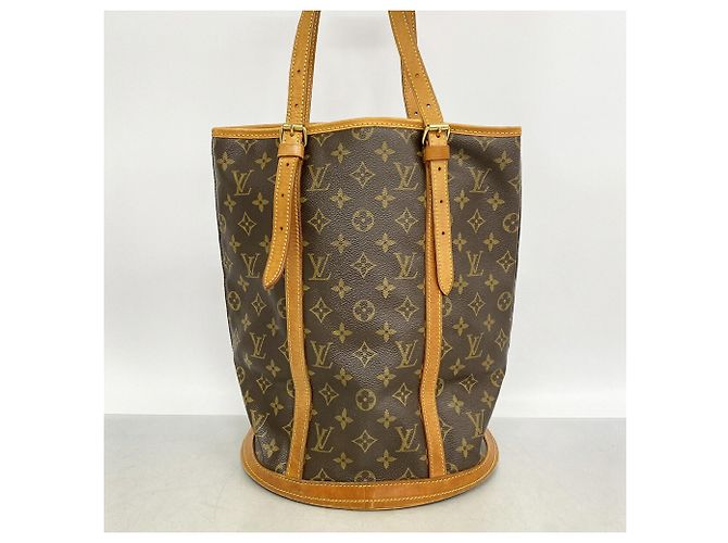 Borsa Tote Louis Vuitton Monogram Bucket GM Marrone - vista 13