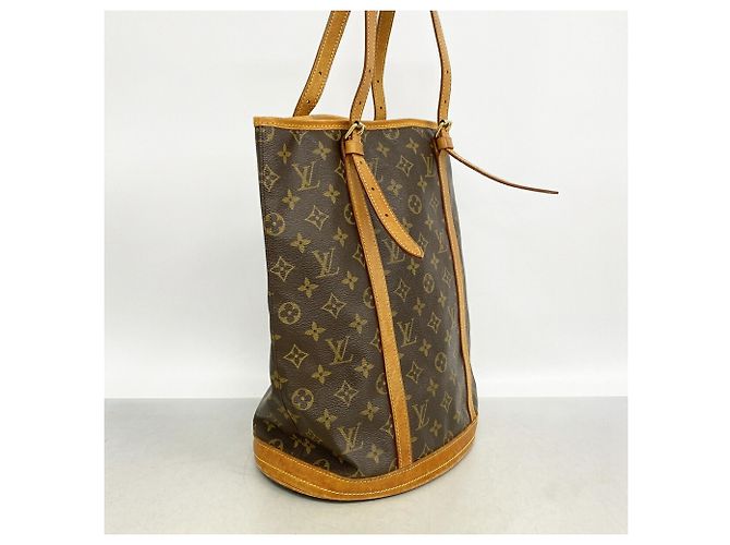 Borsa Tote Louis Vuitton Monogram Bucket GM Marrone - vista 2