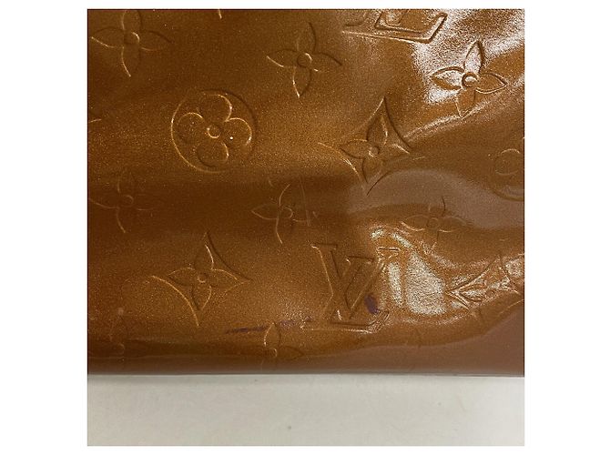 Borsa Louis Vuitton Vernis Lead PM M91146 in Bronze Bronzo - vista 10