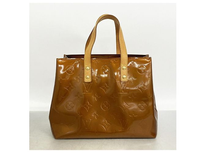 Borsa Louis Vuitton Vernis Lead PM M91146 in Bronze Bronzo - vista 12