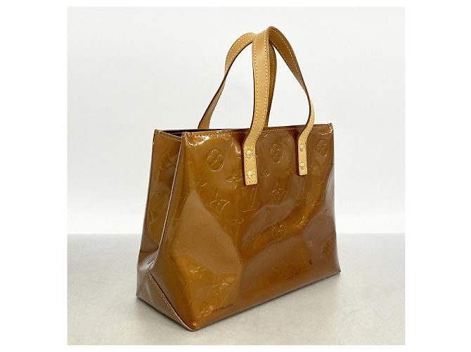 Borsa Louis Vuitton Vernis Lead PM M91146 in Bronze Bronzo - vista 2