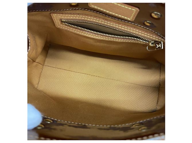 Borsa Louis Vuitton Vernis Lead PM M91146 in Bronze Bronzo - vista 4
