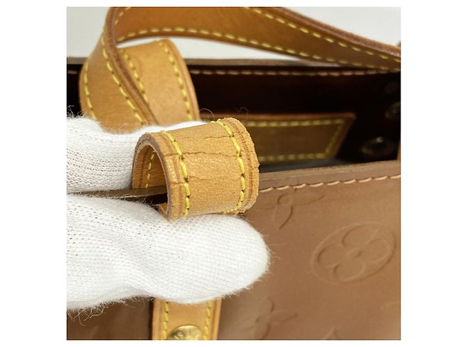 Borsa Louis Vuitton Vernis Lead PM M91146 in Bronze Bronzo - vista 7