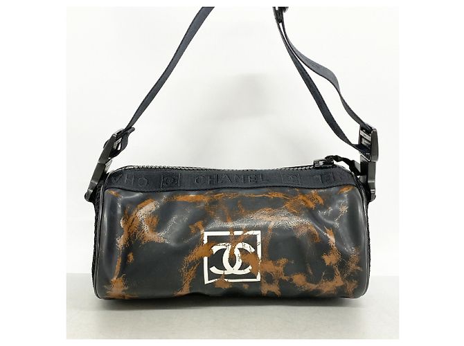 Borsa a tracolla Chanel Sport in gomma Nero - vista 10