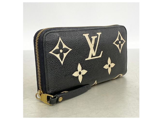 Louis Vuitton Monogram Empreinte Bicolor Zippy Wallet Schwarz Beige - Ansicht 2