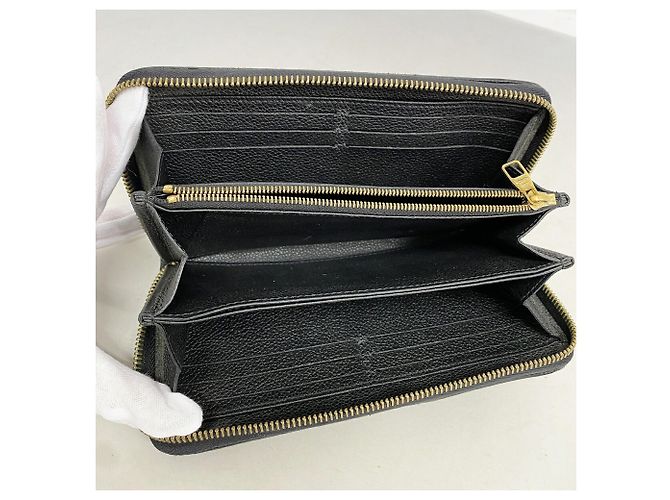 Louis Vuitton Monogram Empreinte Bicolor Zippy Wallet Schwarz Beige - Ansicht 3