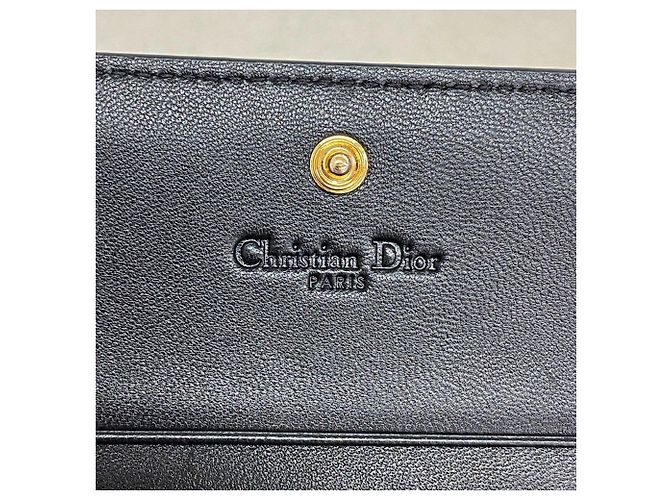 Christian Dior Cannage Ledergeldbörse Schwarz - Ansicht 4