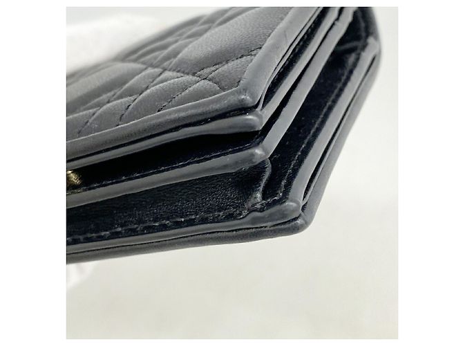 Christian Dior Cannage Ledergeldbörse Schwarz - Ansicht 5