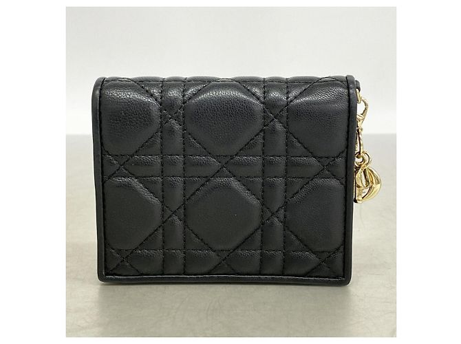 Christian Dior Cannage Ledergeldbörse Schwarz - Ansicht 7