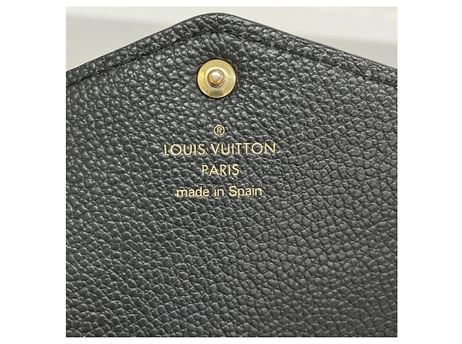 Louis Vuitton Monogram Empreinte Bicolor Portefeuille Sarah Long Wallet Nero Beige - vista 4