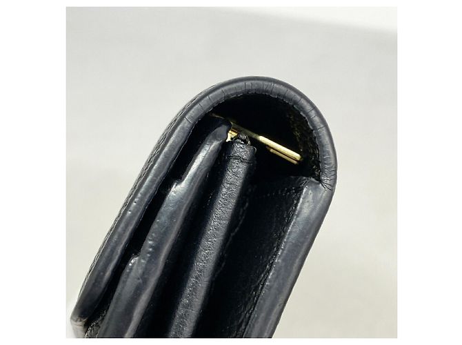 Louis Vuitton Monogram Empreinte Bicolor Portefeuille Sarah Long Wallet Nero Beige - vista 6