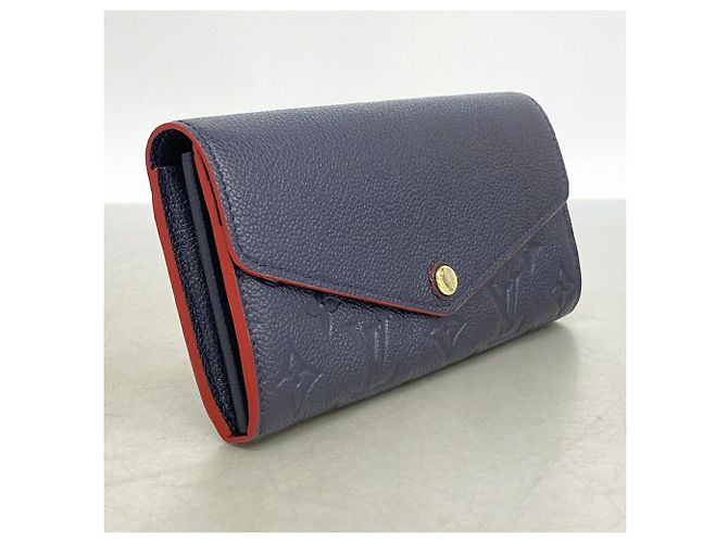 Louis Vuitton Monogram Empreinte Portefeuille Sarah Long Wallet Rosso - vista 2