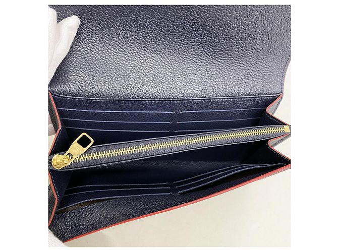 Louis Vuitton Monogram Empreinte Portefeuille Sarah Long Wallet Rosso - vista 3