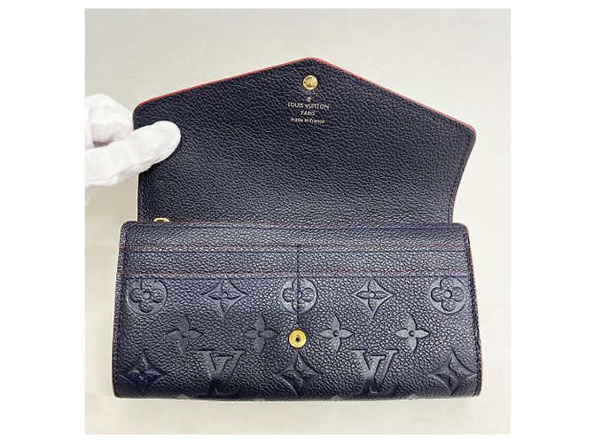 Louis Vuitton Monogram Empreinte Portefeuille Sarah Long Wallet Rosso - vista 6