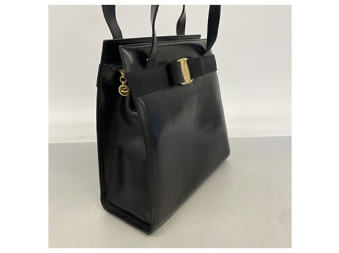 Borsa a tracolla in pelle Vara Salvatore Ferragamo Nero - vista 2