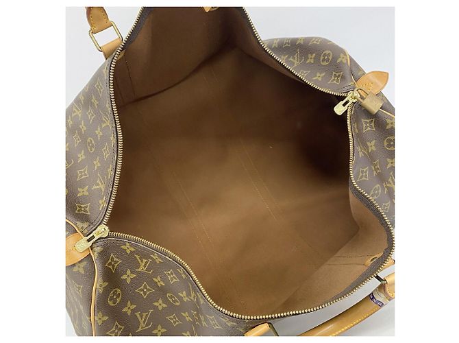 Louis Vuitton Boston Monogram Keepall 60 Marrom - vista 4