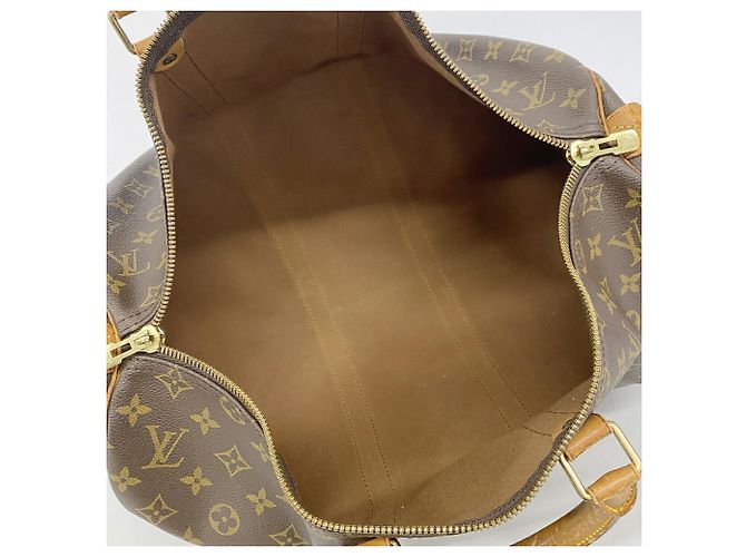 Borsa Louis Vuitton Boston Monogram Keepall 45 Marrone - vista 4