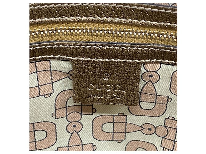 Borsa Gucci GG Canvas Marrone Beige - vista 5