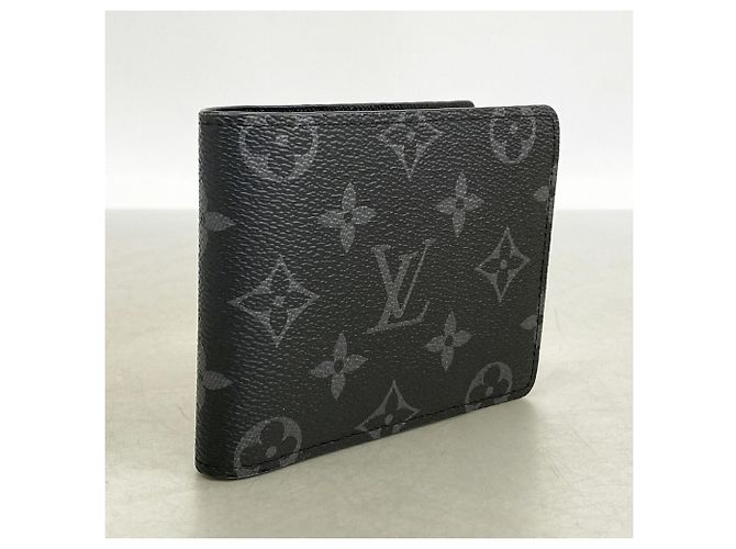 Louis Vuitton Monogram Eclipse Portefeuille Multiple Wallet Nero - vista 2