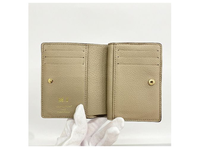 Portafoglio Louis Vuitton Monogram Empreinte Bicolor Grigio Crudo - vista 3