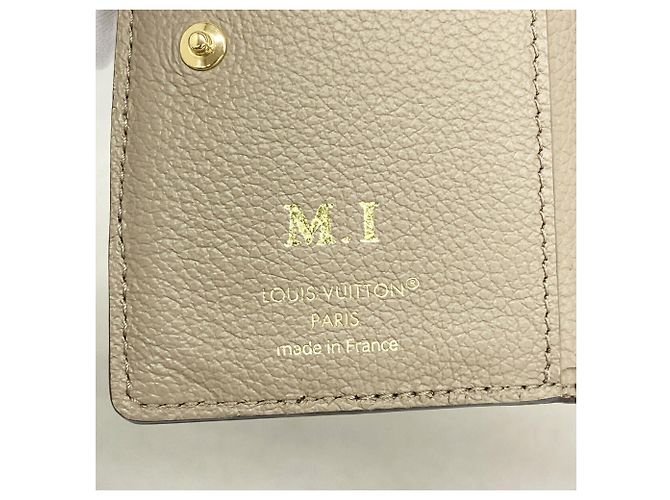 Portafoglio Louis Vuitton Monogram Empreinte Bicolor Grigio Crudo - vista 4