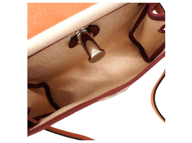 Hermès Borsa a tracolla Hermes Herbag Zip Mini Rosso - vista 4