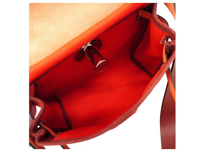 Hermès Borsa a tracolla Hermes Herbag Zip PM Rosso - vista 4
