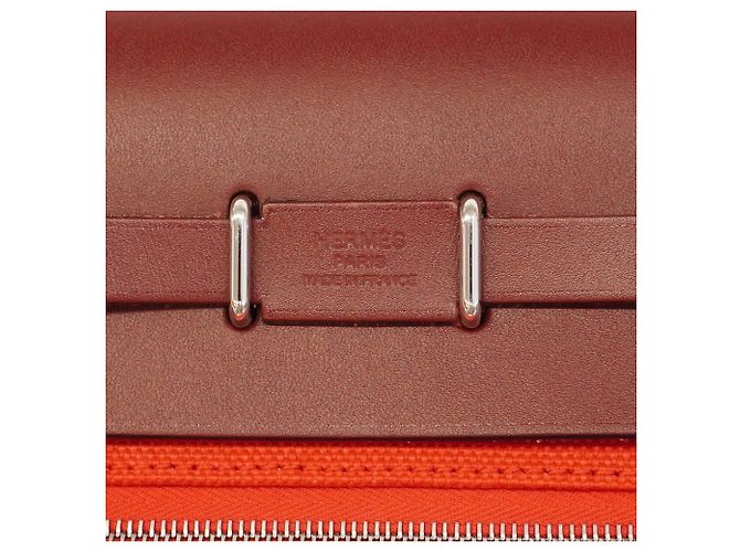 Hermès Borsa a tracolla Hermes Herbag Zip PM Rosso - vista 5