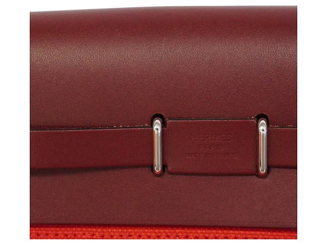 Hermès Borsa a tracolla Hermes Herbag Zip PM Rosso - vista 7