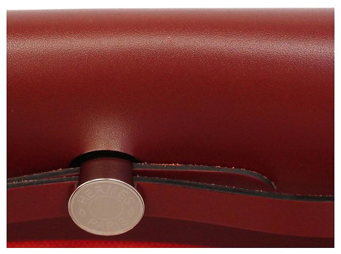 Hermès Borsa a tracolla Hermes Herbag Zip PM Rosso - vista 8
