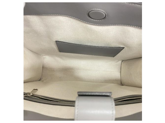 Sac cabas Gucci en cuir gris Marron - vue 4