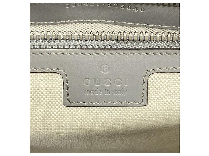 Sac cabas Gucci en cuir gris Marron - vue 5